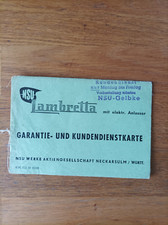Garantie kundendienstkarte nsu gebraucht kaufen  Braunschweig
