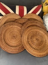 Rattan wicker plate for sale  PEVENSEY