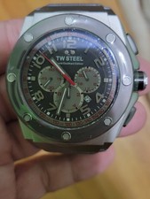 Relógio masculino TW Steel CEO cinza cronógrafo aço 10ATM 47mm couro #348 comprar usado  Enviando para Brazil