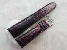 Usado, Pulseira de relógio de couro com estampa de crocodilo jacaré 20 mm/18 mm - todas as cores comprar usado  Enviando para Brazil