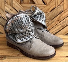 Botas AS 98 Airstep italianas com zíper boho motociclista cinza desgastadas tamanho UE 39/EUA 8.5-9, usado comprar usado  Enviando para Brazil