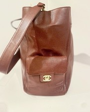 Autêntica bolsa de ombro CHANEL caviar Grand Shopping couro, Borgonha comprar usado  Enviando para Brazil