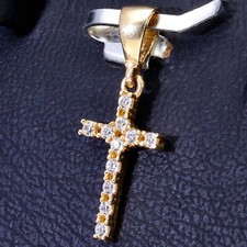 Feiner goldanhänger zirkonia gebraucht kaufen  Berlin