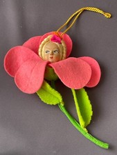 Fantasia de flor tipo Lenci ou Lenci ~ Feltro prensado colorido brilhantemente 6-1/4" comprar usado  Enviando para Brazil