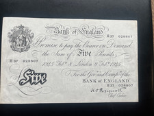 Peppiatt white note for sale  WALTHAM ABBEY