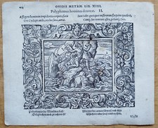 Polyphem Scylla - Impressão original Ovid Metamorphoses Virgil Solis - 1580, usado comprar usado  Enviando para Brazil
