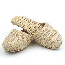 Sandália chinelo feita à mão unissex natural tecido de palha chinelo chinelo artesanato bege, usado comprar usado  Enviando para Brazil