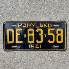 1954 maryland license for sale  USA