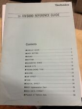 Technics kn5000 manual for sale  EYE