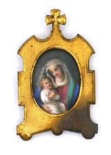 Medaillon porcelaine peinte d'occasion  La Baule-Escoublac