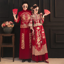 Vestido de noiva Qipao bordado vermelho estilo chinês retrô roupas Cheongsam comprar usado  Enviando para Brazil