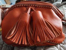 Burberryorange leather large for sale  HOVE