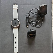 Smartwatch Samsung Gear S3 Frontier używany dobry stan, czarna ramka, szary pasek na sprzedaż  Wysyłka do Poland