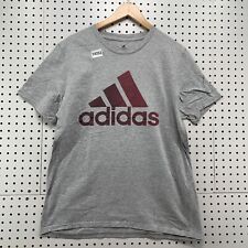 Usado, Camiseta Adidas Amplificador Cinza Gradiente Vermelho Logotipo Manga Curta Adulto Grande 21x27 comprar usado  Enviando para Brazil