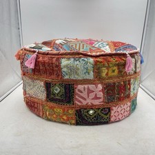 Indian patchwork pouffe for sale  PLYMOUTH