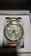 Moldura/mostrador Victorinox Swiss Army Maverick II cronógrafo aço e tom dourado verde, usado comprar usado  Enviando para Brazil