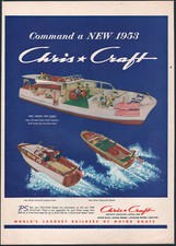 1953 Chris-Craft Boats anúncio impresso 50’ Catalina, 35’ Cruiser & 24’ Holiday comprar usado  Enviando para Brazil