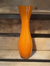 Orange glass vase for sale  NEWPORT