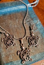 Turtle earrings necklace for sale  NORWICH