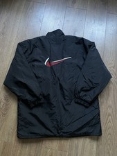 Usado, Jaqueta corta-vento vintage Nike masculina L preta com zíper completo Swoosh anos 90 comprar usado  Enviando para Brazil