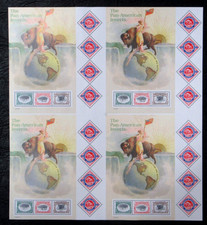 US Scott # 3505, Pan-American Inverts FOLHA DE IMPRENSA SEM CORTES de 4 PAINÉIS de 7! Gato US$ 65 comprar usado  Enviando para Brazil
