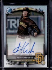 Usado, 2025 Bowman Humberto Cruz Chrome refrator automático 1º #223/499 Padres comprar usado Usado, 2025 Bowman Humberto Cruz Chrome refrator automático 1º #223/499 Padres comprar usado  Enviando para Brazil