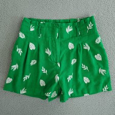 Shorts Ann Taylor Feminino 2P Verde Branco Folha Bordada Bolsa de Papel Mistura de Linho comprar usado Shorts Ann Taylor Feminino 2P Verde Branco Folha Bordada Bolsa de Papel Mistura de Linho comprar usado  Enviando para Brazil