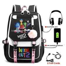 Inside Out 2 Mochilas USB Bolsa Escolar Bolsa de Livro Adolescentes Feminina Mochila Escolar comprar usado  Enviando para Brazil