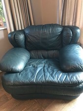 Leather armchair 117cm for sale  BRISTOL