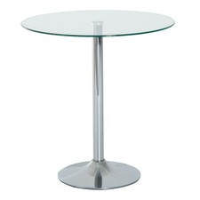 Usado, Mesa de jantar redonda HOMCOM bistrô pub balcão tampo de vidro para cozinha, recondicionada comprar usado  Enviando para Brazil