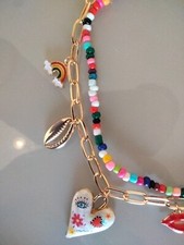Colliers multicolore breloques d'occasion  Épinay-sur-Orge