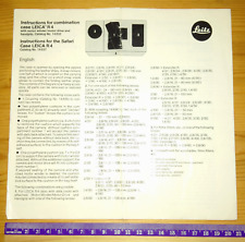 Instruction manual leica for sale  BRIGHTON