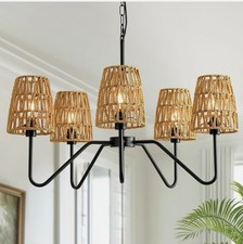 Light rattan chandelier for sale  Mantua