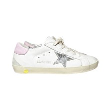 Usado, Tênis Golden Goose Superstar couro branco prata rosa cano baixo tamanho 34 comprar usado  Enviando para Brazil