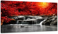 Red waterfall canvas for sale  Bridgewater
