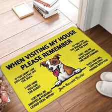 Felpudo personalizado Peeking Dog Jack Russell Terrier alfombrillas de puerta de cocina de entrada  segunda mano  Embacar hacia Mexico