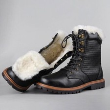 Botas de inverno masculinas de couro de vaca genuíno NaturalWool Botas masculinas botas de inverno  comprar usado  Enviando para Brazil