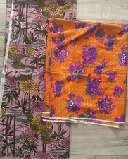 Tecido de poliéster funky vintage dos anos 70 4 jardas  comprar usado  Enviando para Brazil