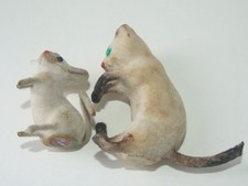Vintage flocked cat for sale  HELSTON