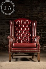 Red tufted armchair for sale  Dekalb