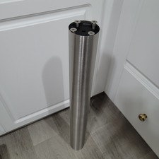 Usado, Mesa de café centro coluna perna 3x28" aço inoxidável prata nova caixa aberta falhas  comprar usado  Enviando para Brazil