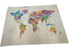 Youframe map typographic for sale  UK