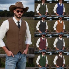 Mens vest herringbone for sale  Rancho Cucamonga