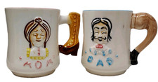 Antigo Conjunto Kitsch de Caneca de Café 3D Mãe Pai Sapato Vitoriano Cachimbo de Fumar Cabo 2 comprar usado  Enviando para Brazil