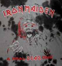 Camiseta Iron Maiden A Real Dead One Heavy Metal concerto cinza tingida GG comprar usado  Enviando para Brazil