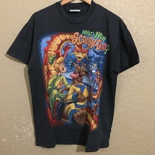 Camiseta Scooby Doo Dragon Motorcycle preta desbotada L Cartoon Network mega estampa comprar usado  Enviando para Brazil