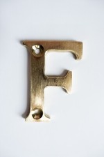 Brushed brass letter for sale  EDINBURGH