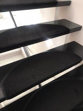 Treppenläufer teppich schwarz gebraucht kaufen  Sulingen