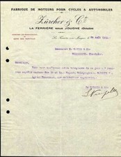 Facture 1912 zurcher d'occasion  Joinville