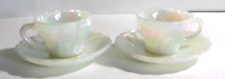 2 Conjuntos Vintage de Xícaras e Pires Anchor Hocking FireKing Swirl Aurora Shell Demitasse comprar usado  Enviando para Brazil